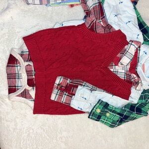 Long sleeve dressy style onesies bundle of 3